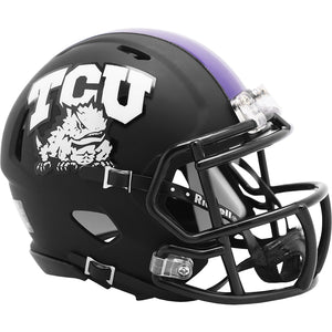 TCU Horned Frogs Riddell Matte Black Speed Mini Helmet