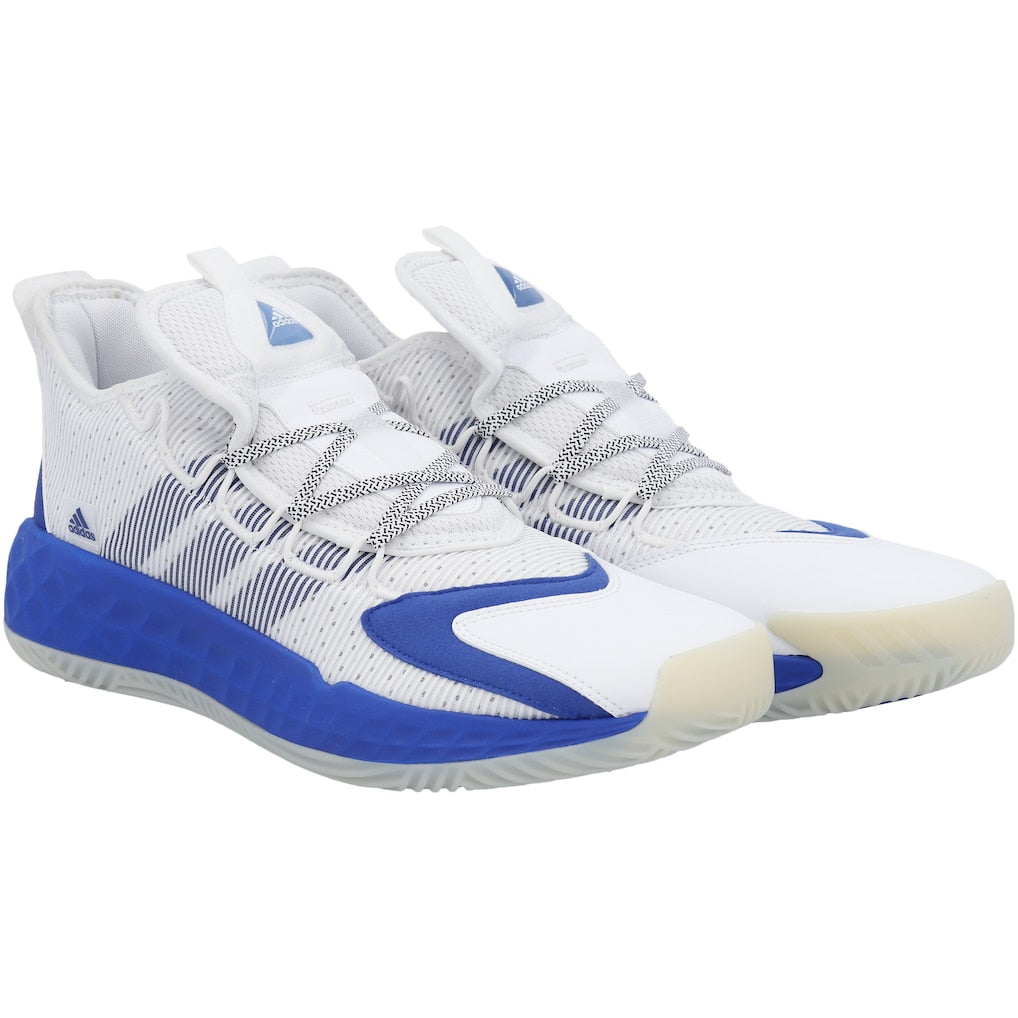 White Kansas Jayhawks Team-Issued Adidas Low Shoes from the Basketball Program - Size 11