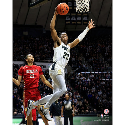 Jaden Ivey Purdue Boilermakers Unsigned Dunking In White Jersey Photograph