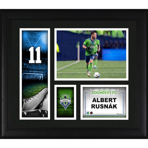 Albert Rusnak Seattle Sounders FC Framed 15'' x 17'' Player Core Collage