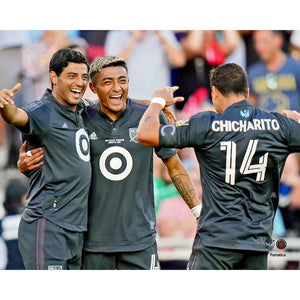 Carlos Vela 2022 MLS All-Star Match Unsigned Header Goal Celebration Photograph