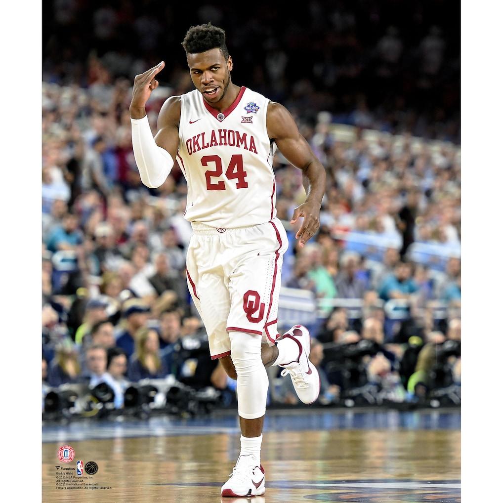 Buddy Hield Oklahoma Sooners Unsigned Celebrates a Shot During the 2016 NCAA Men's Final Four Semifinal Championship Game Photograph