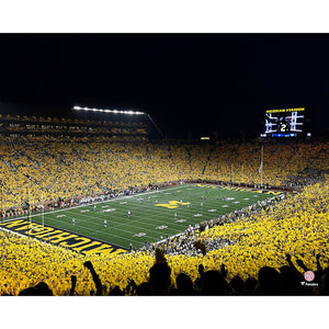 Michigan Wolverines Unsigned 2021 Maize Out Game Stadium Photograph