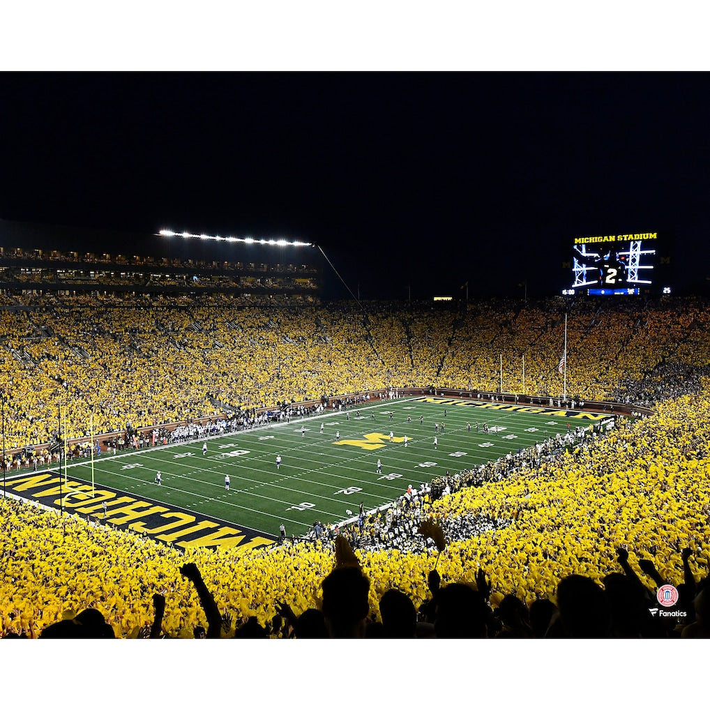 Michigan Wolverines Unsigned 2021 Maize Out Game Stadium Photograph