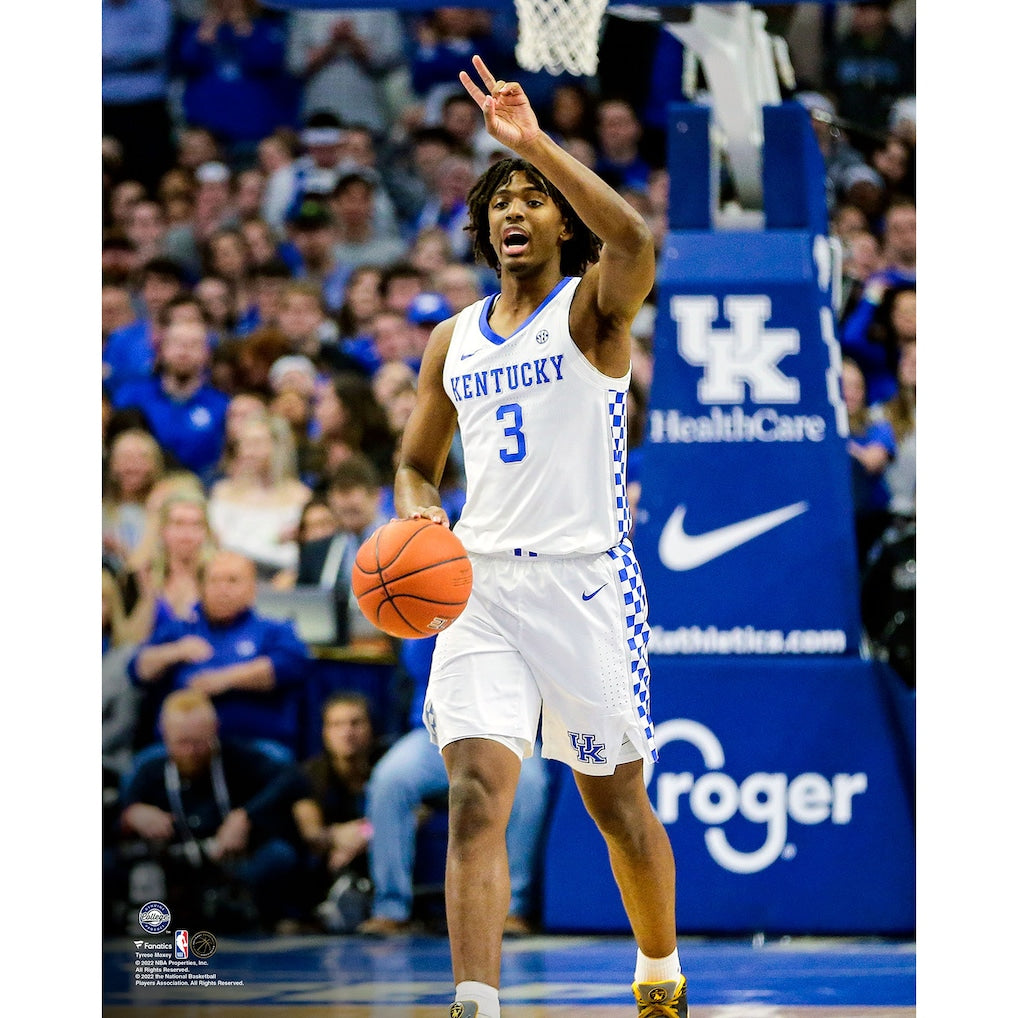 Tyrese Maxey Kentucky Wildcats Unsigned Dribbles Up Court Vertical Photograph