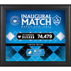 Charlotte FC Framed 15'' x 17'' 2022 Inaugural Home Match vs. LA Galaxy Version 2 Collage with a Piece of Match-Used Soccer Ball - Limited Edition of 250