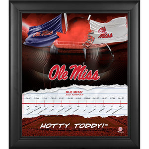 Ole Miss Rebels Framed 15'' x 17'' 2022 Game Day Schedule Collage