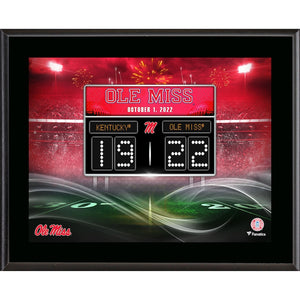 Fanatics Authentic Ole Miss Rebels vs. Kentucky Wildcats 2022 Football Score 10.5'' x 13'' Sublimated Plaque