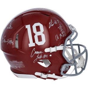 Alabama Crimson Tide Multi-Signed Riddell Speed Authentic Helmet with 9 Signatures