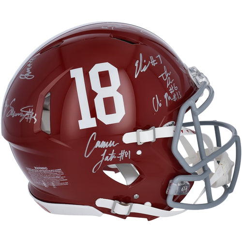 Alabama Crimson Tide Multi-Signed Riddell Speed Authentic Helmet with 9 Signatures