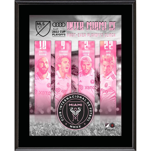 Inter Miami CF 10.5'' x 13'' First-Ever Audi 2022 MLS Cup Playoffs Clinch Sublimated Plaque