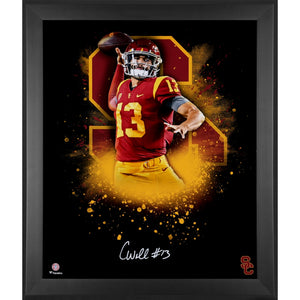 Caleb Williams USC Trojans Autographed Framed 20'' x 24'' In Focus Photograph