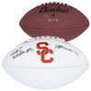 Caleb Williams USC Trojans Autographed Baden White Panel Football with ''2022 Heisman'' Inscription