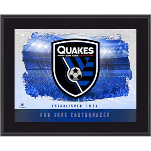 San Jose Earthquakes 10.5'' x 13'' Sublimated Horizontal Team Logo Plaque