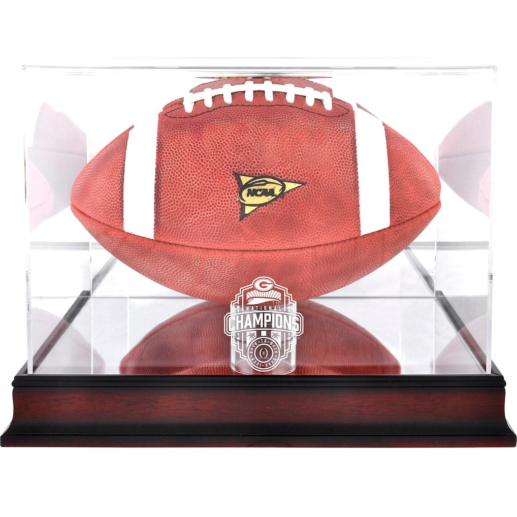 Fanatics Authentic Georgia Bulldogs College Football Playoff 2022 National Champions Mahogany Football Display Case