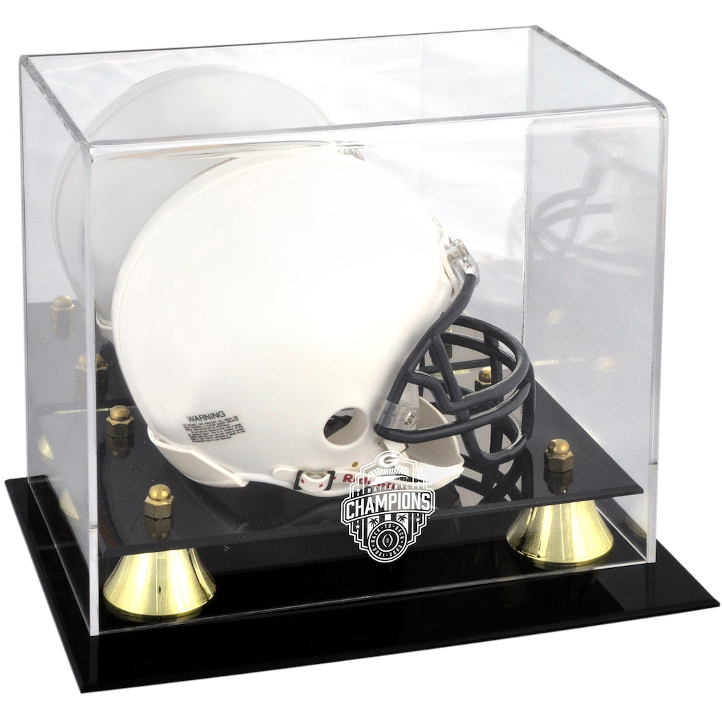 Fanatics Authentic Georgia Bulldogs College Football Playoff 2022 National Champions Golden Classic Mini Helmet Display Case
