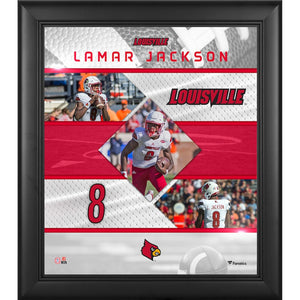 Lamar Jackson Louisville Cardinals Framed 15'' x 17'' Stitched Stars Collage