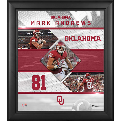 Mark Andrews Oklahoma Sooners Framed 15'' x 17'' Stitched Stars Collage