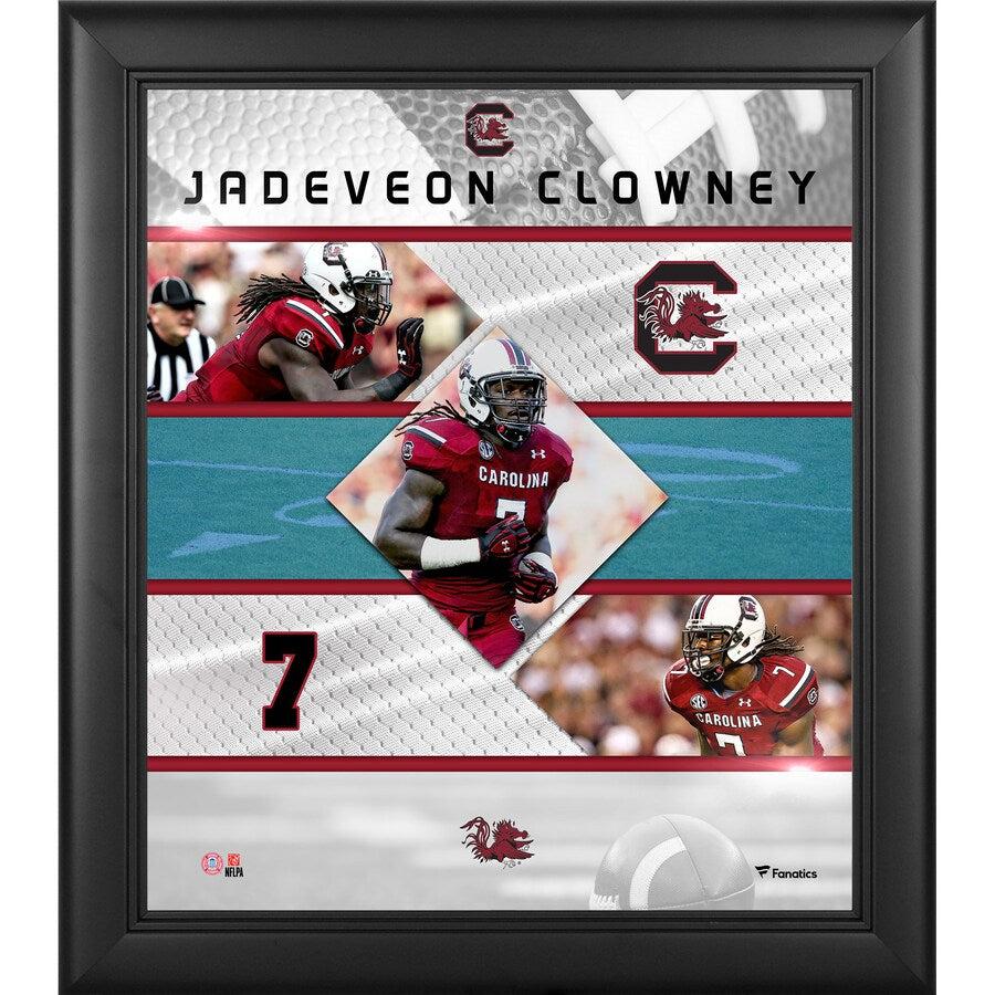 Jadeveon Clowney South Carolina Gamecocks Framed 15'' x 17'' Stitched Stars Collage