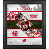 T.J. Watt Wisconsin Badgers Framed 15'' x 17'' Stitched Stars Collage