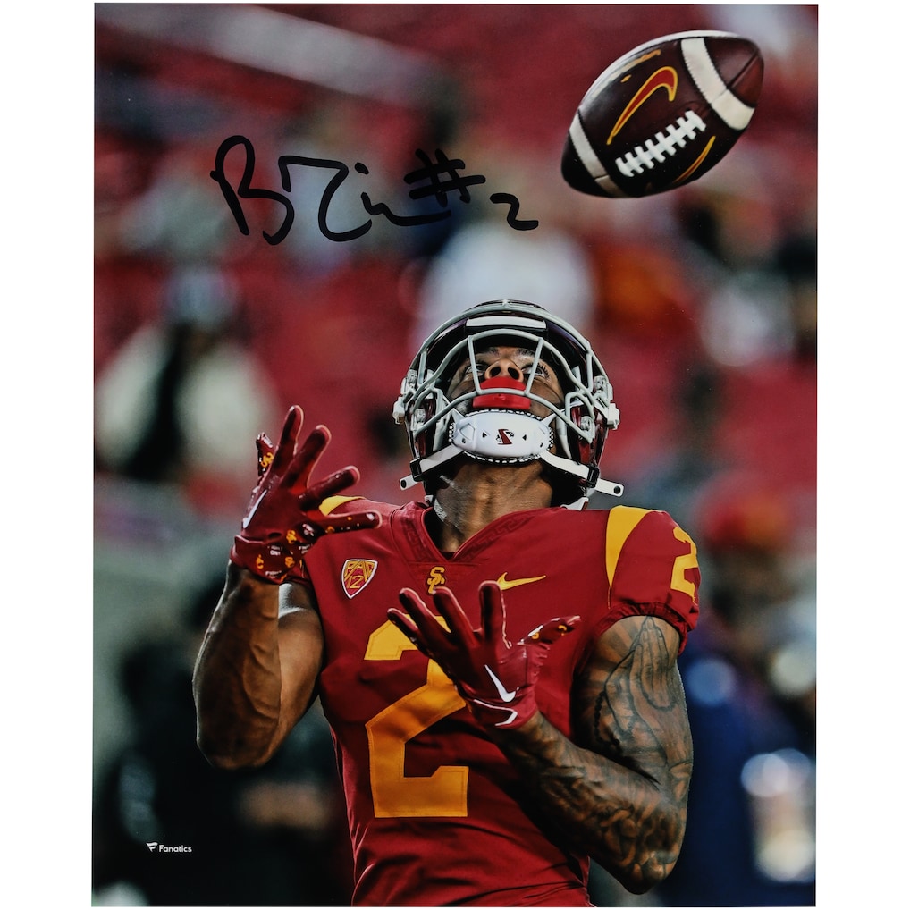 Brenden Rice USC Trojans Autographed 8'' x 10'' Catching Photograph