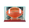 Rectangle Football Display Case with Cherry Moulding