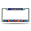 Florida Gators License Plate Frame Chrome Printed Insert - Rico Industries