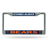 Chicago Bears License Plate Frame Chrome Printed Insert - Rico Industries