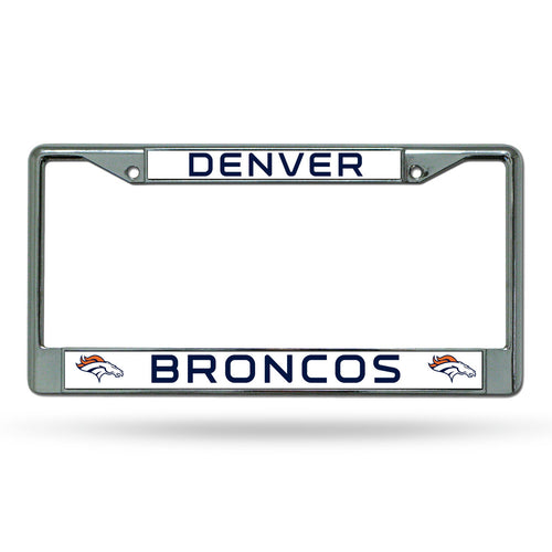 Denver Broncos License Plate Frame Chrome - Rico Industries