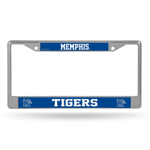 Memphis Tigers License Plate Frame Chrome Printed Insert Special Order - Rico Industries