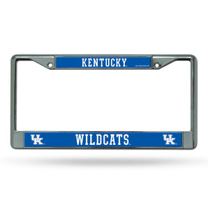 Kentucky Wildcats License Plate Frame Chrome Printed Insert - Rico Industries