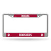 Indiana Hoosiers License Plate Frame Chrome Printed Insert - Rico Industries