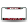 Atlanta Falcons License Plate Frame Chrome Printed Insert - Rico Industries
