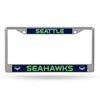 Seattle Seahawks License Plate Frame Chrome Printed Insert - Rico Industries