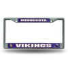 Minnesota Vikings License Plate Frame Chrome Printed Insert - Rico Industries