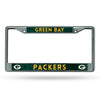 Green Bay Packers License Plate Frame Chrome Printed Insert - Rico Industries