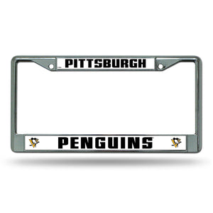 Pittsburgh Penguins License Plate Frame Chrome - Rico Industries