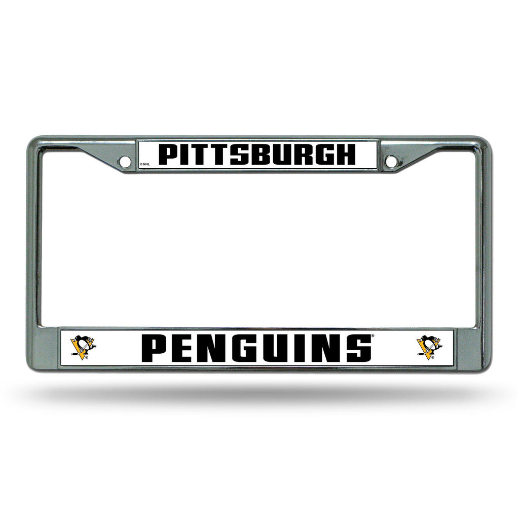 Pittsburgh Penguins License Plate Frame Chrome - Rico Industries