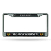 Chicago Blackhawks License Plate Frame Chrome Printed Insert - Rico Industries