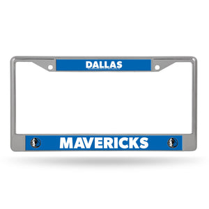 Dallas Mavericks License Plate Frame Chrome Printed Insert - Rico Industries