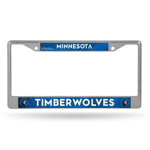Minnesota Timberwolves License Plate Frame Chrome Printed Insert - Rico Industries