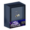 Fanroll: Lair Wear: D20 Dice Earrings: Marble Black And White With Gold Pre-Order