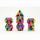 Fanroll -  Pride Dice - 7 Count Dice Poly Set: 16Mm Sharp-Edge Silicon Rubber: Rainbow Flag