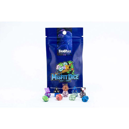 Fanroll -  Mystery Misfit Dice - Mystery Misfit: Mini Metal Polyhedral Dice (7Ct Set) Pre-Order