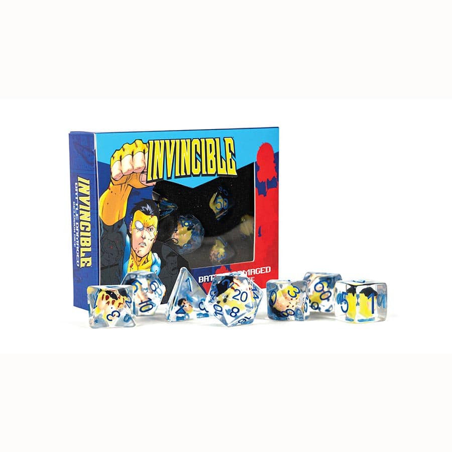 Fanroll: Invincible Blood Damaged Resin Poly Dice Set