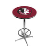 FLORIDA STATE CHROME FOOT RING PUB TABLE GARNET - FSUPTR101