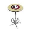 FLORIDA STATE CHROME FOOT RING PUB TABLE GOLD - FSUPTR102
