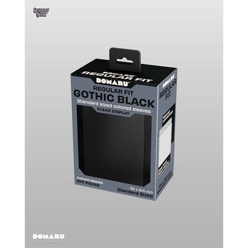 Gatherers' Tavern Pte Ltd -  Domaru Sleeves Collection - Gatherers' Tavern: Domaru Regular Fit: Gothic Black (100Ct) Pre-Order