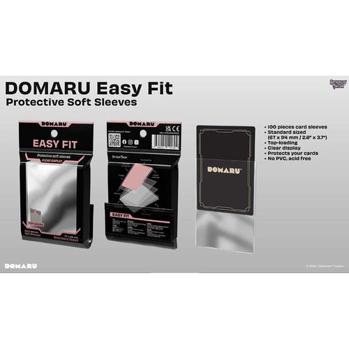 Gatherers' Tavern Pte Ltd -  Domaru Sleeves Collection - Gatherers' Tavern: Domaru Easy Fit (Soft Sleeves): Standard Size Clear Sleeves (100Ct) Pre-Order