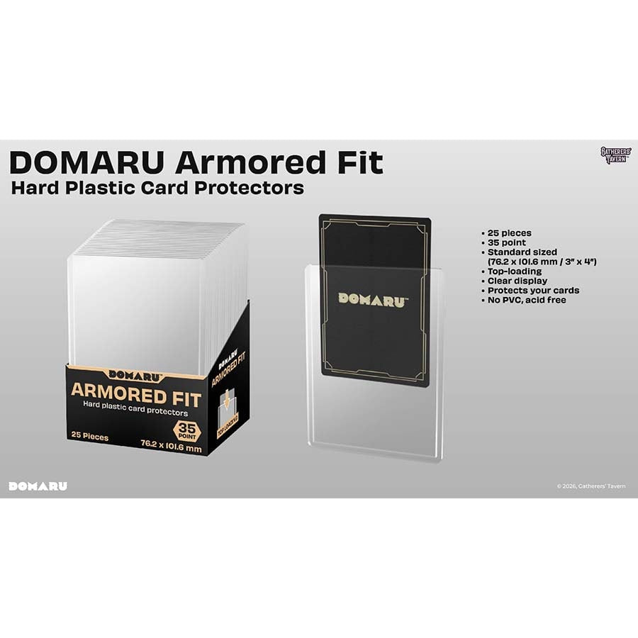 Gatherers' Tavern Pte Ltd -  Domaru Sleeves Collection - Gatherers' Tavern: Domaru Armored Fit: Card Protectors (25Ct) Pre-Order